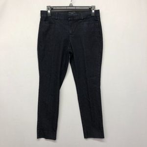 Banana Republic Women Sloan Crop Denim Chambray Pants Size 4 Dark Blue B232 -2